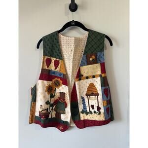 Women’s Handmade Cottagecore Country Farm, Bears At Heart Vest